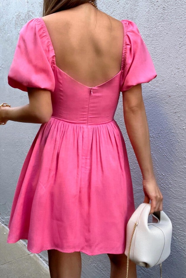 THE NIKOLAI DRESS IN ROUGE PINK, Rouge Pink / Pink, alternate image number null