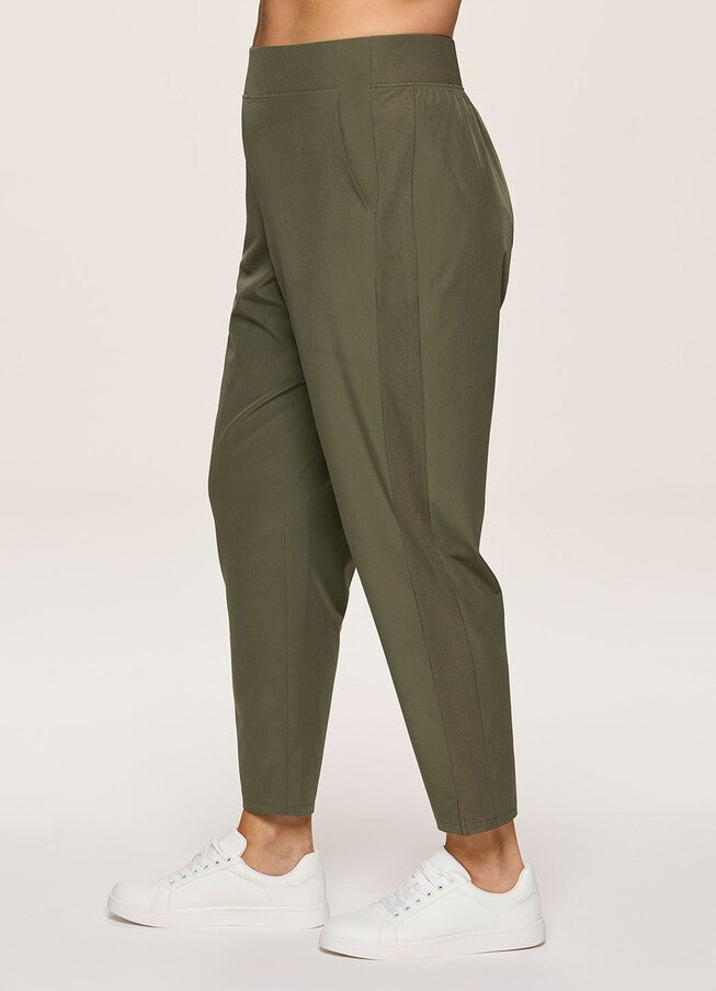 Plus Everyday Ribbed Ankle Pant, Olive / Olive Green, alternate image number 4
