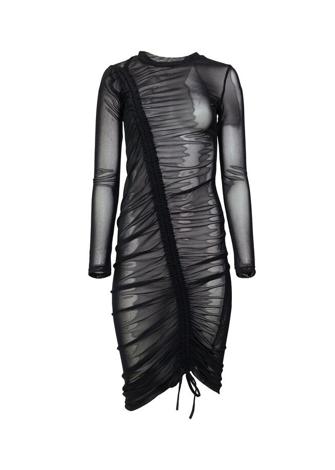 Mesh Ruched Dress, , alternate image number 4