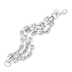 Triple Lennon Bracelet 8" Silver