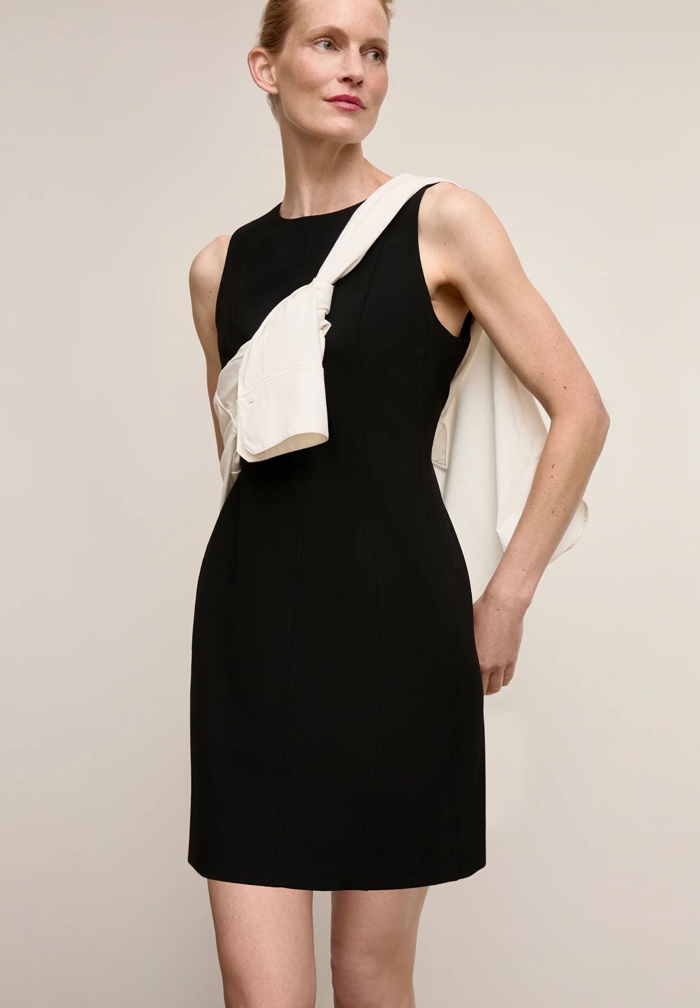 Carolina Flex Dress - Flex Suiting, Black / Black, alternate image number 3