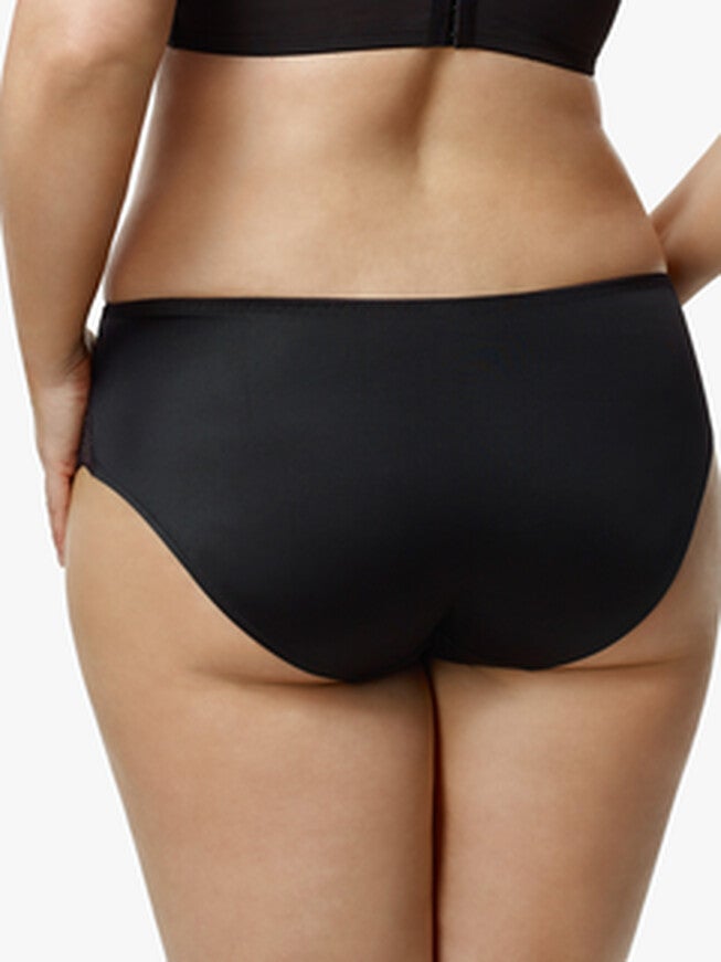 Stretch Lace Panty, Black / Black, alternate image number 2