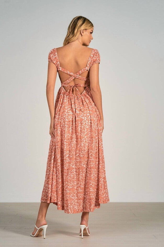 MAXI DRESS IN SALMON, Salmon / Pink, alternate image number 2