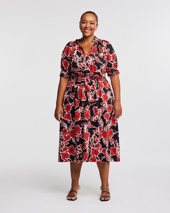 Wallflower Dress, Print / Black, alternate image number 3