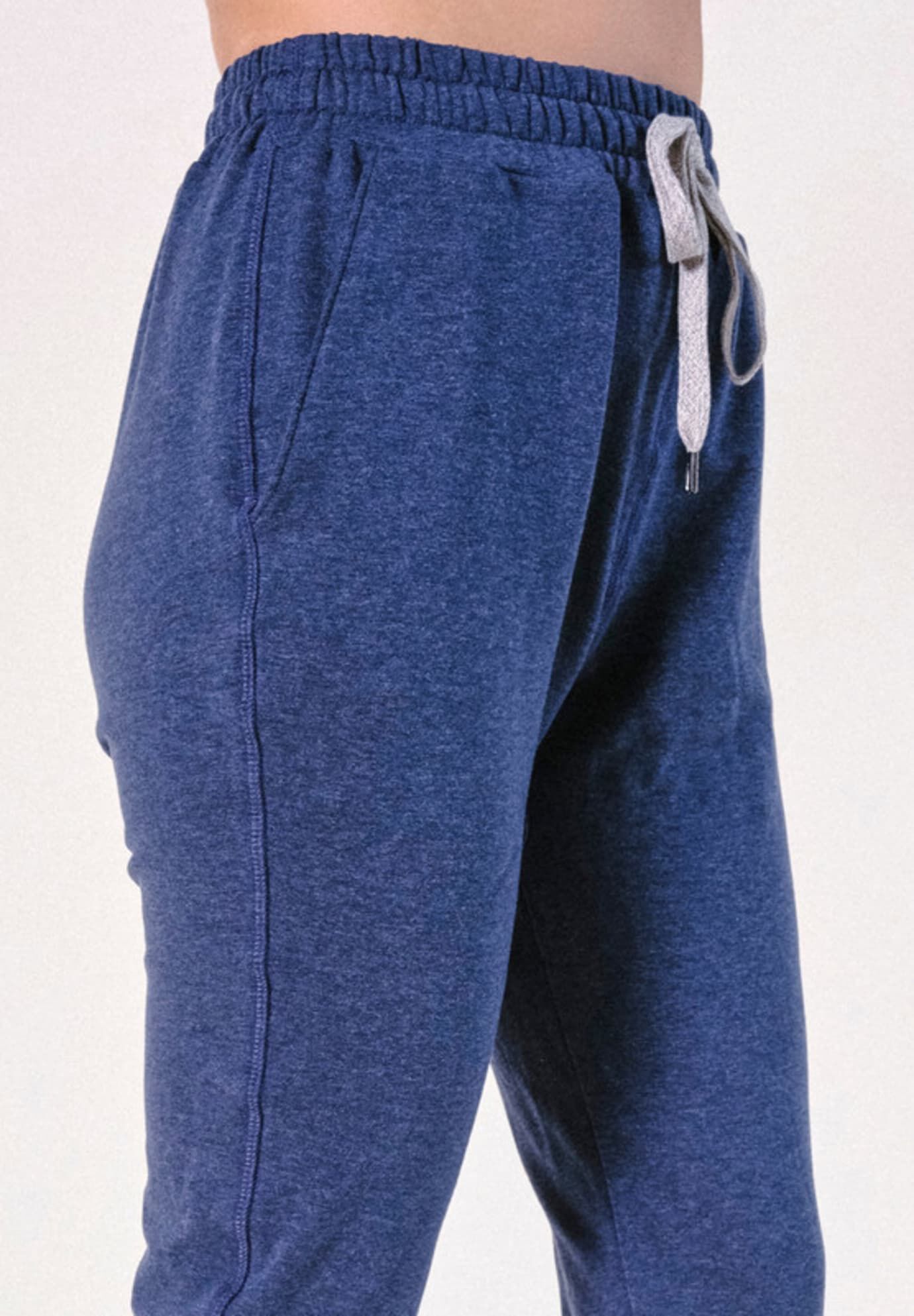 Plus Agnes Organic Cotton + Tencel Jogger Pant, Heather Lake / Dusty Blue, alternate image number 2