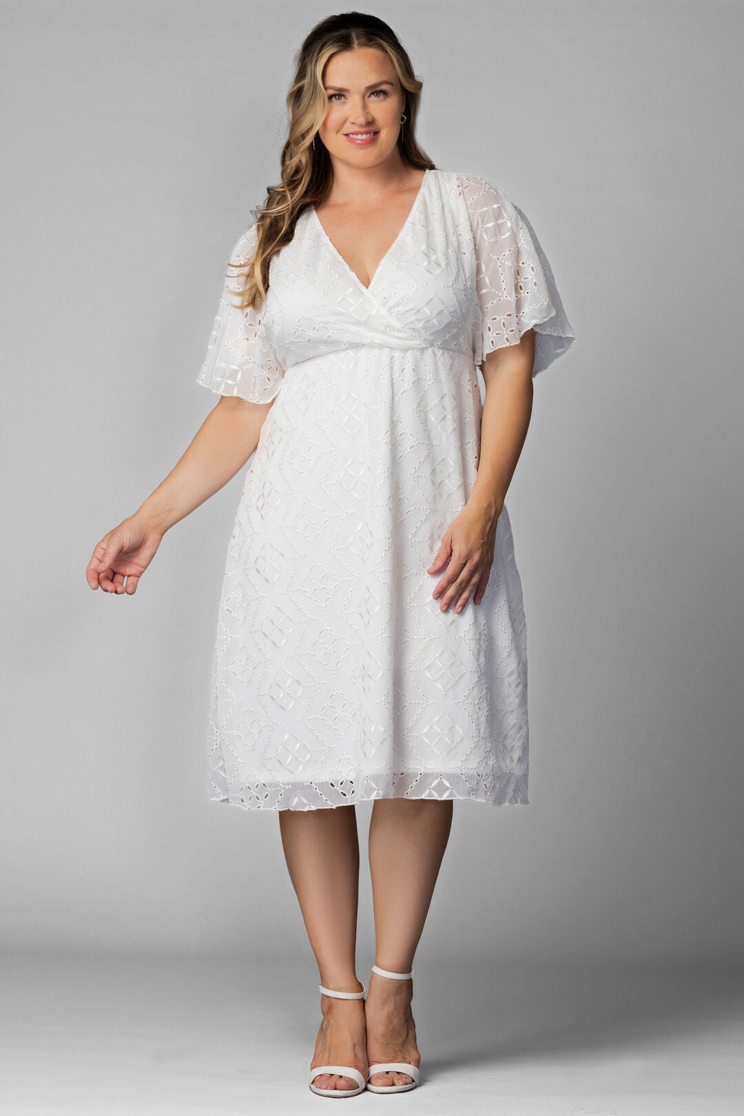 Heavenly Cocktail Dress, Ivory Eyelet / White, hi-res image number 0