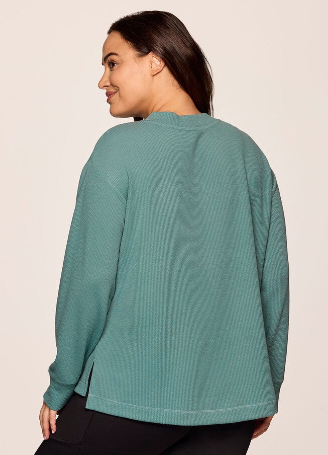 Plus Weekend Reset Pullover, Arctic / Sage Green, alternate image number null
