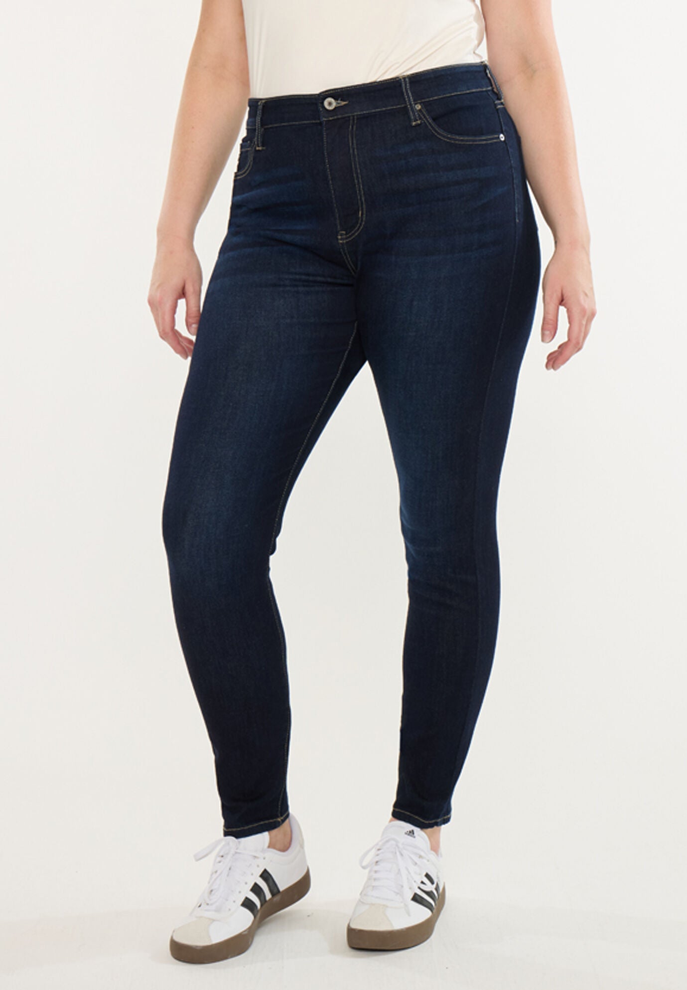 Felicity Ultra High Rise Super Skinny (Plus Size), Dark Wash / Dark Wash, alternate image number 3