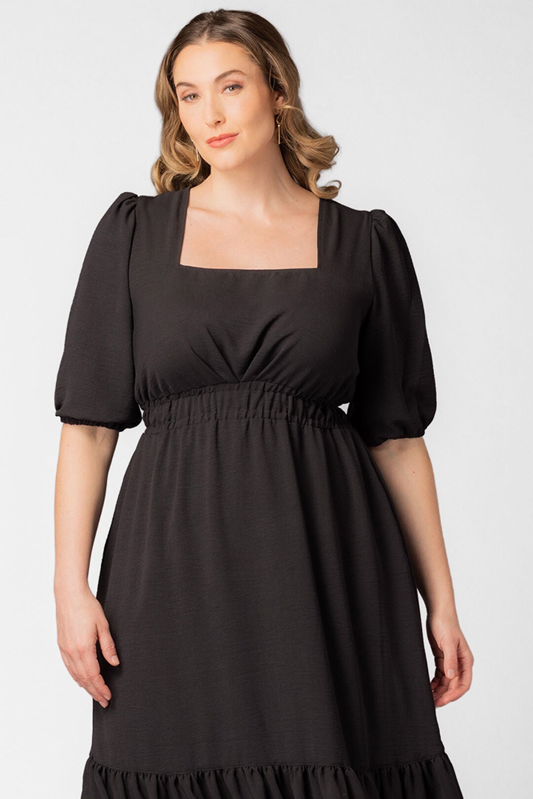 Bailey Square Neck Maxi Dress, Black Noir / Black, alternate image number 2