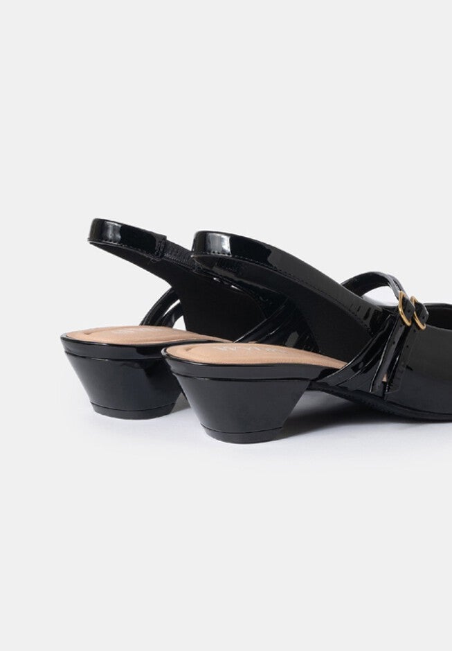 Aria Double Strap Pointy Toe Mary Jane, Black / Black, alternate image number 2