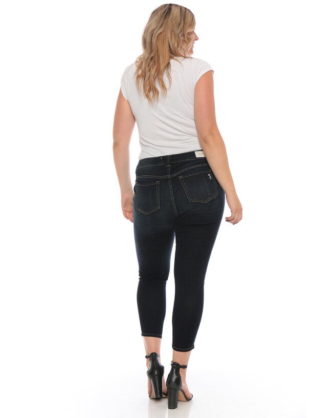 Ankle Slim Jegging, BLACK / Black, alternate image number 1