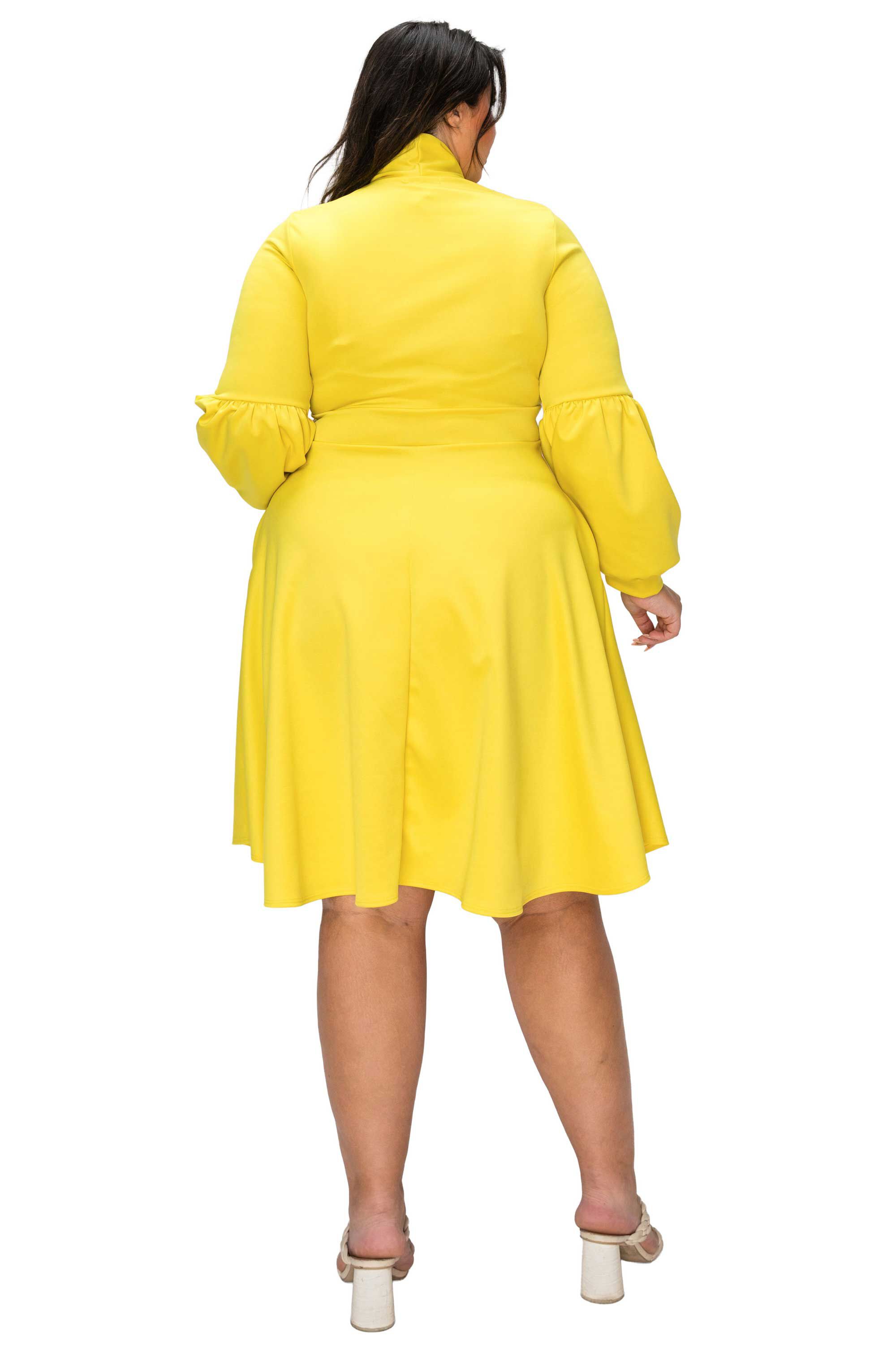 Bekah Flare Pocket Dress, Yellow / Yellow, alternate image number 2