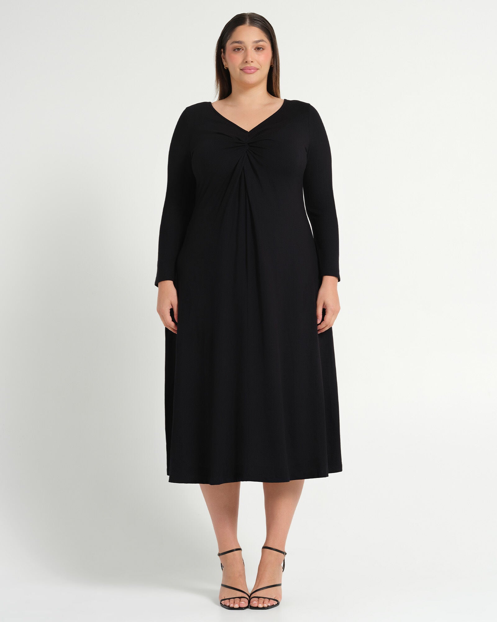 Equinox Long Sleeve Knit Dress, Black / Black, hi-res image number 0