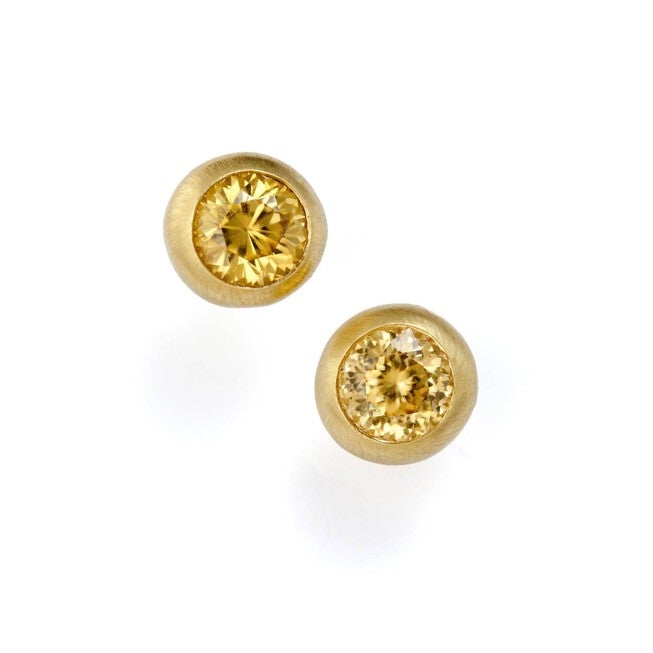 WOMEN'S LITTLE STAR ZIRCON EARRINGS IN YELLOW, Yellow / Yellow, hi-res image number null