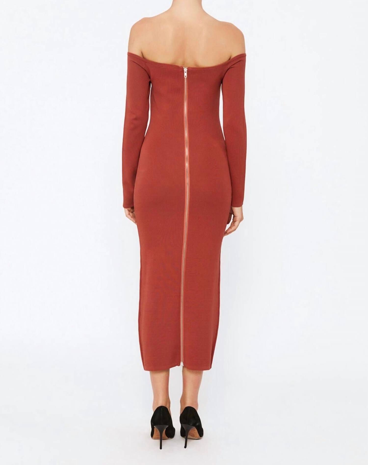 LAINA DRESS IN CHESTNUT, , alternate image number 6
