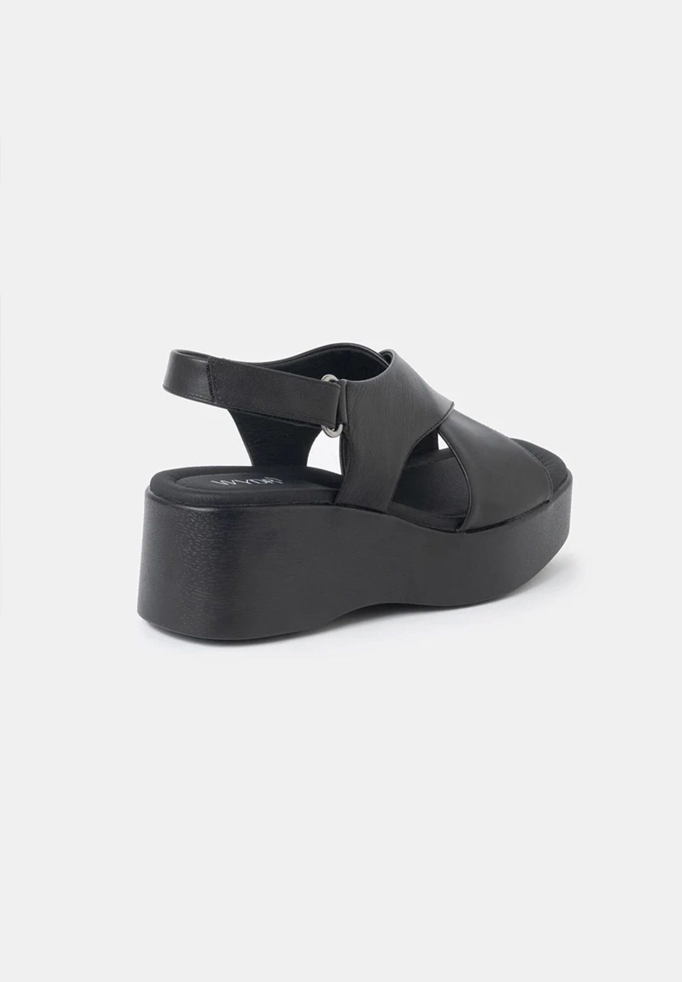 Bianca Wedge Sandals, Black / Black, alternate image number 2