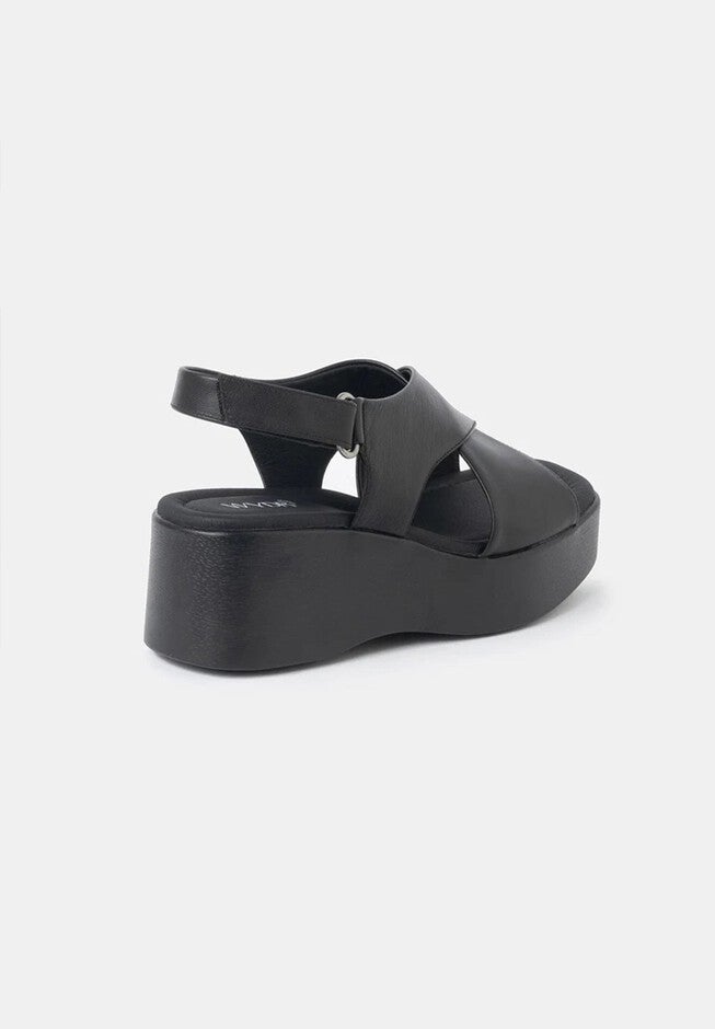 Bianca Wedge Sandals, Black / Black, alternate image number 2