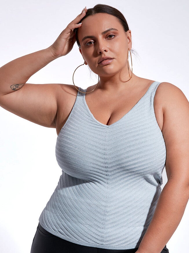 GEORGIA KNIT TANK, Steel Blue / Dusty Blue, alternate image number 2