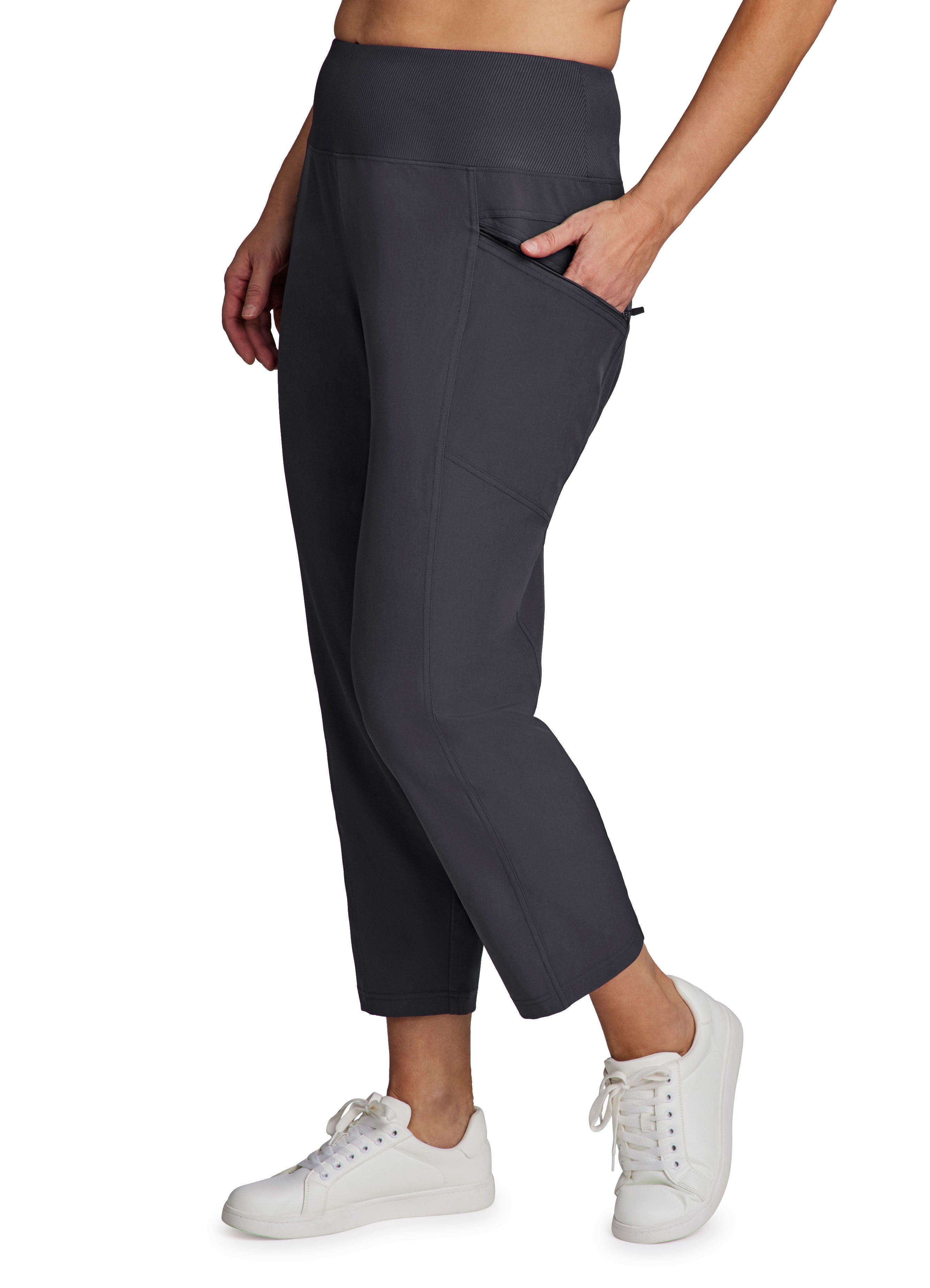 Plus Jet Setter Ankle Pant, Charcoal / Charcoal Grey, alternate image number 2
