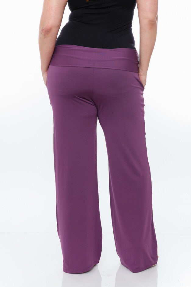 Solid Palazzo Pants, Purple / Purple, alternate image number null