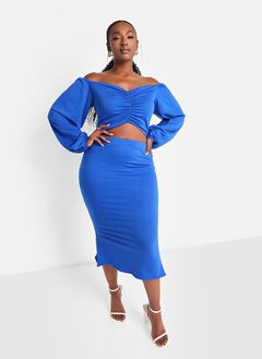 LILAH MERMAID MIDI BODYCON SKIRT
