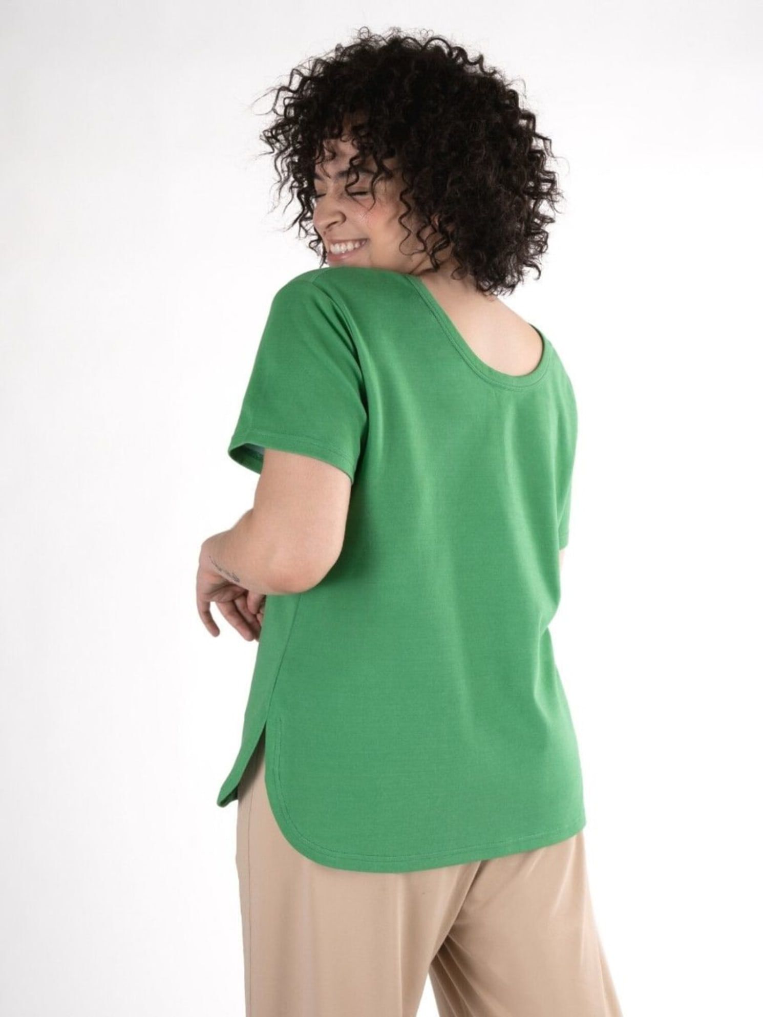 REVERSIBLE COOLEST TEE SHIRT, Luscious Green / Kelly Green, alternate image number 3