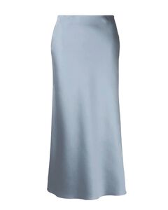 Eudora Maxi Bias Skirt in Silver
