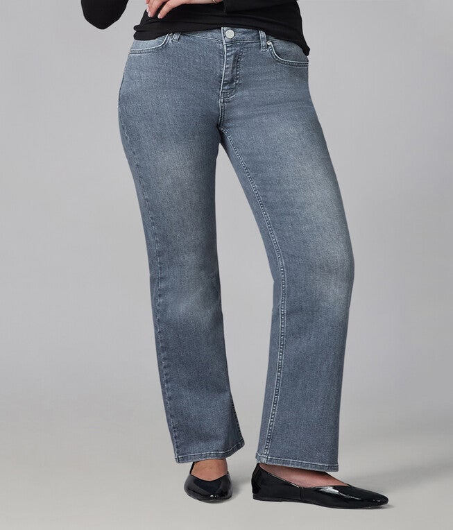 BILLIE-WI High Rise Bootcut Jeans, Washed Iron / Charcoal Grey, hi-res image number 0