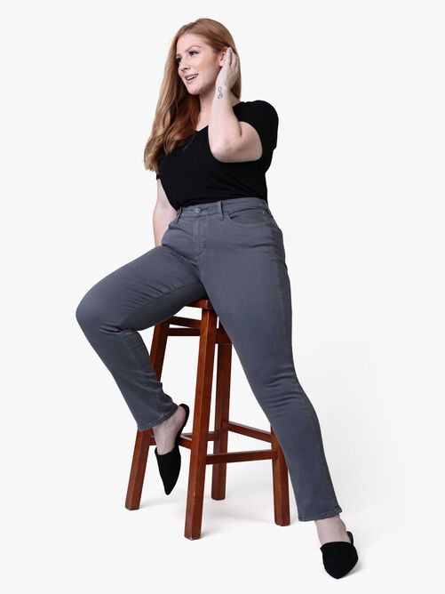Vivian Mid Rise Slim Jeans, ANDY / Light Grey, hi-res image number 0