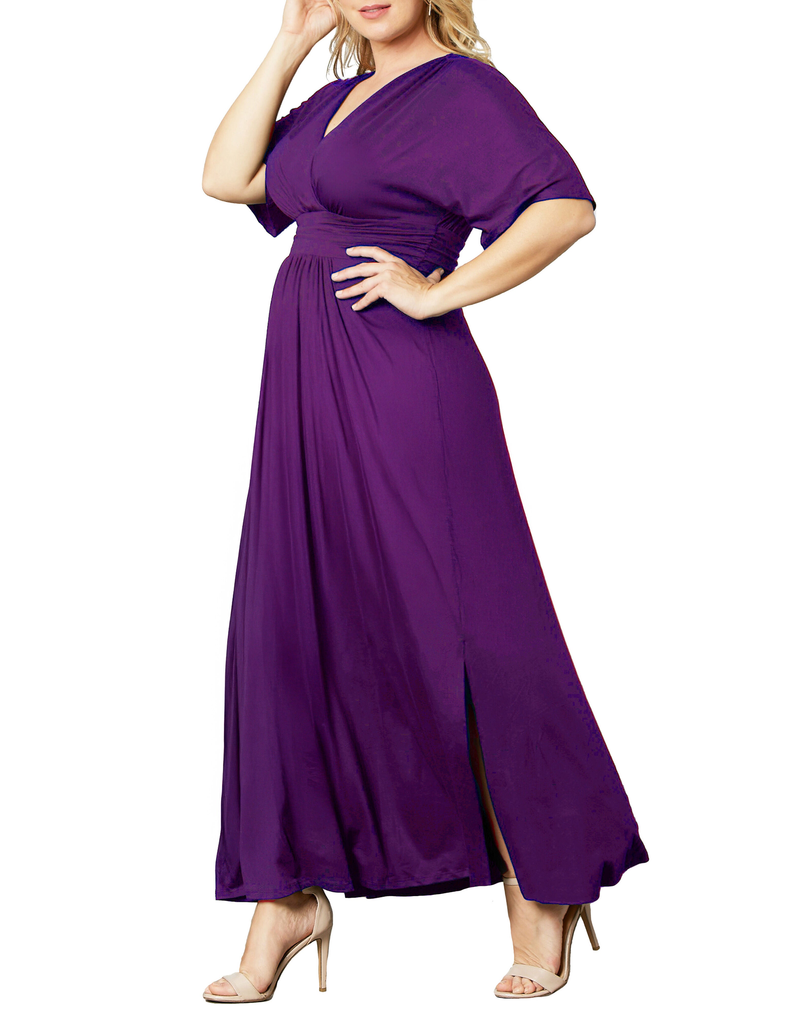 Vienna Maxi Dress, PLUM PASSION / Purple, alternate image number 3