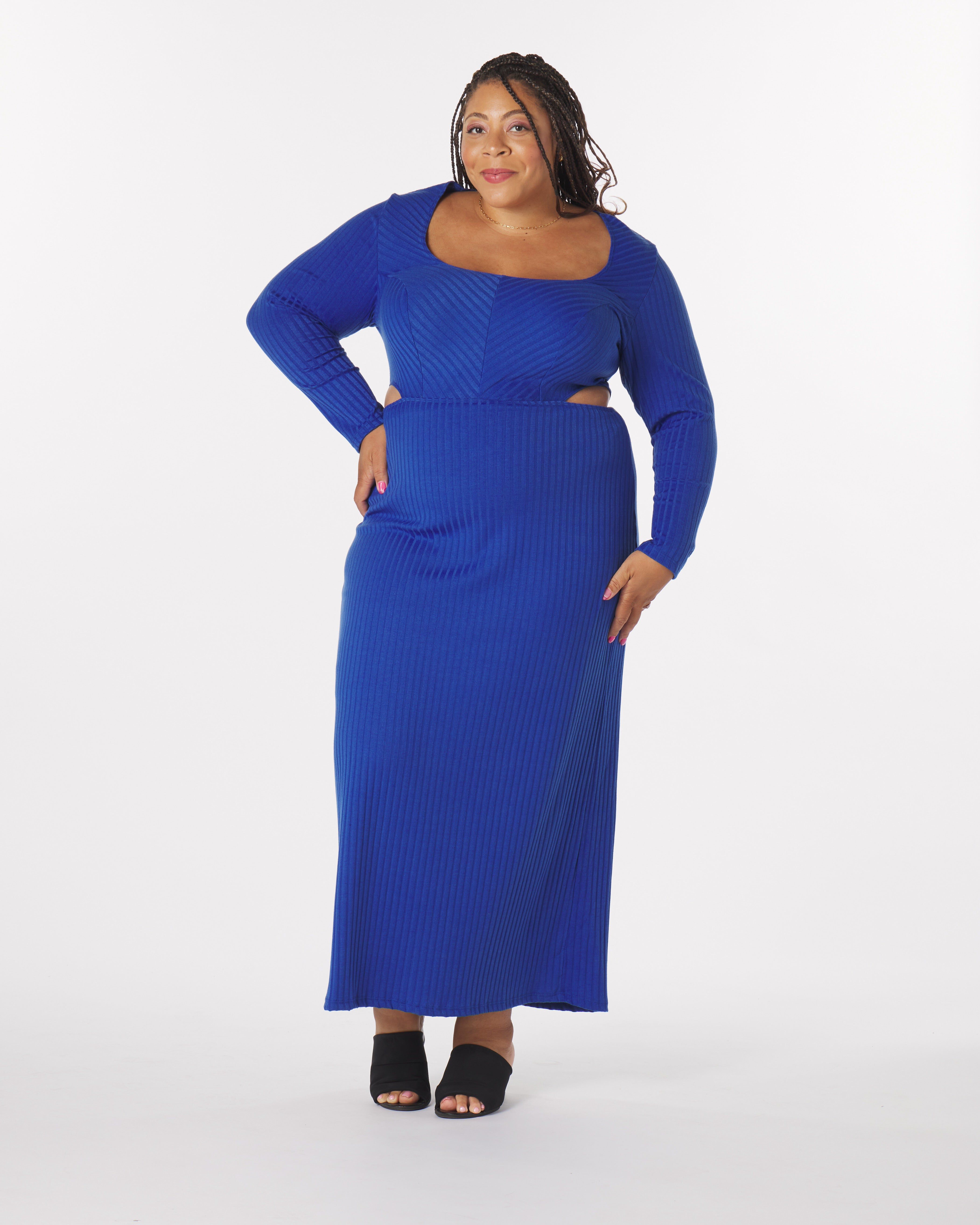 Madeline Cut-Out Maxi Dress, Royal / Royal Blue, hi-res image number 0