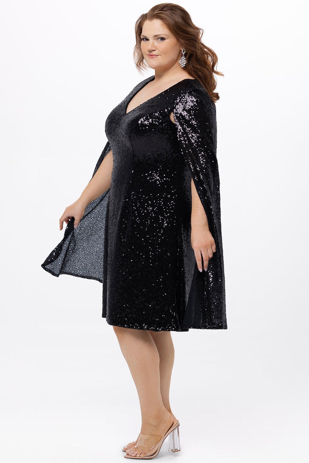 AFTER HOURS SEQUIN PARTY DRESS, Onyx / Black, alternate image number 1