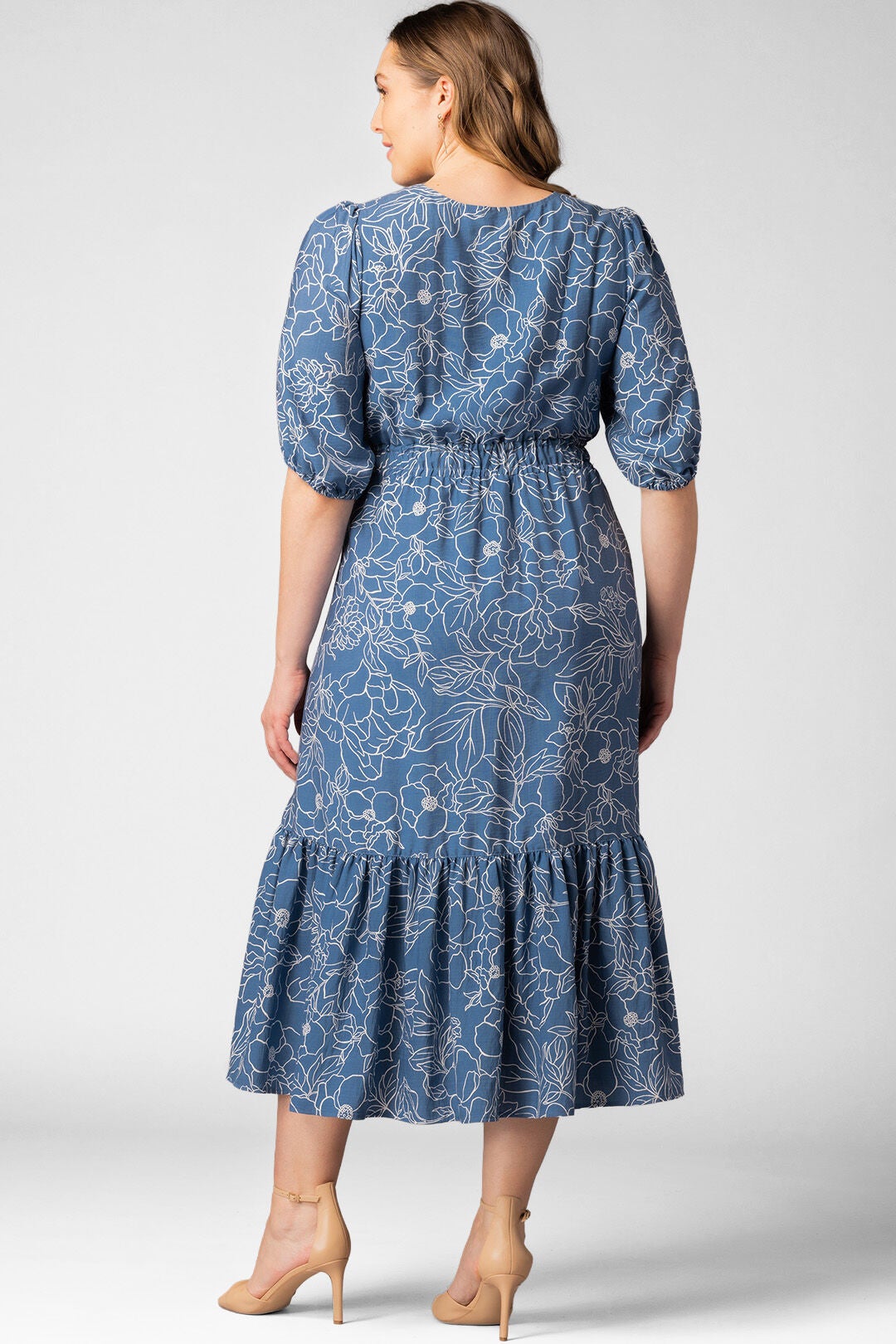 Bailey Square Neck Maxi Dress, Blue Floral Print / Light Blue, alternate image number 1