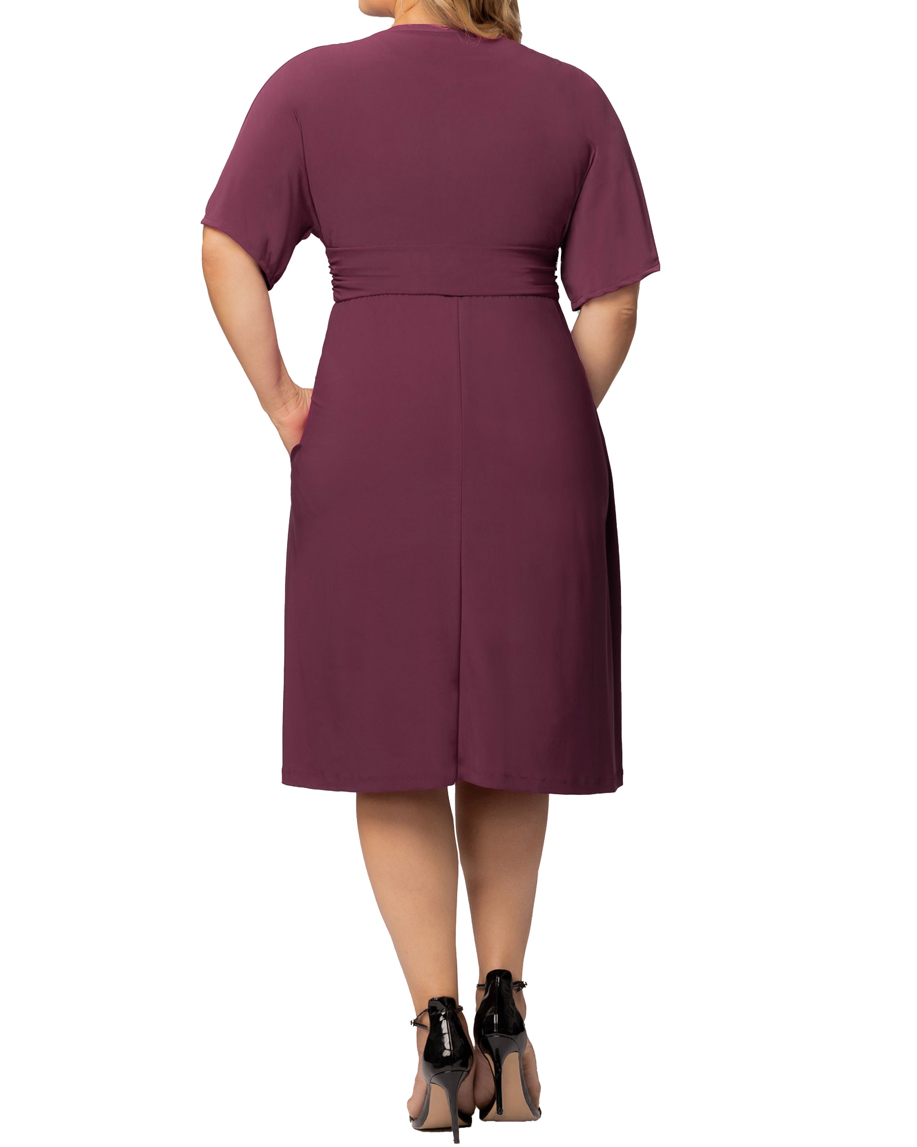 Gia Midi Dress, AZALEA / Deep Fuchsia, alternate image number 1