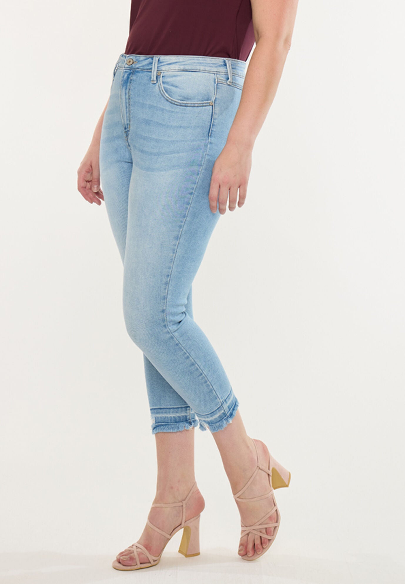 Thomasin High Rise Crop Skinny (Plus Size), Light Wash / Light Wash, alternate image number 4