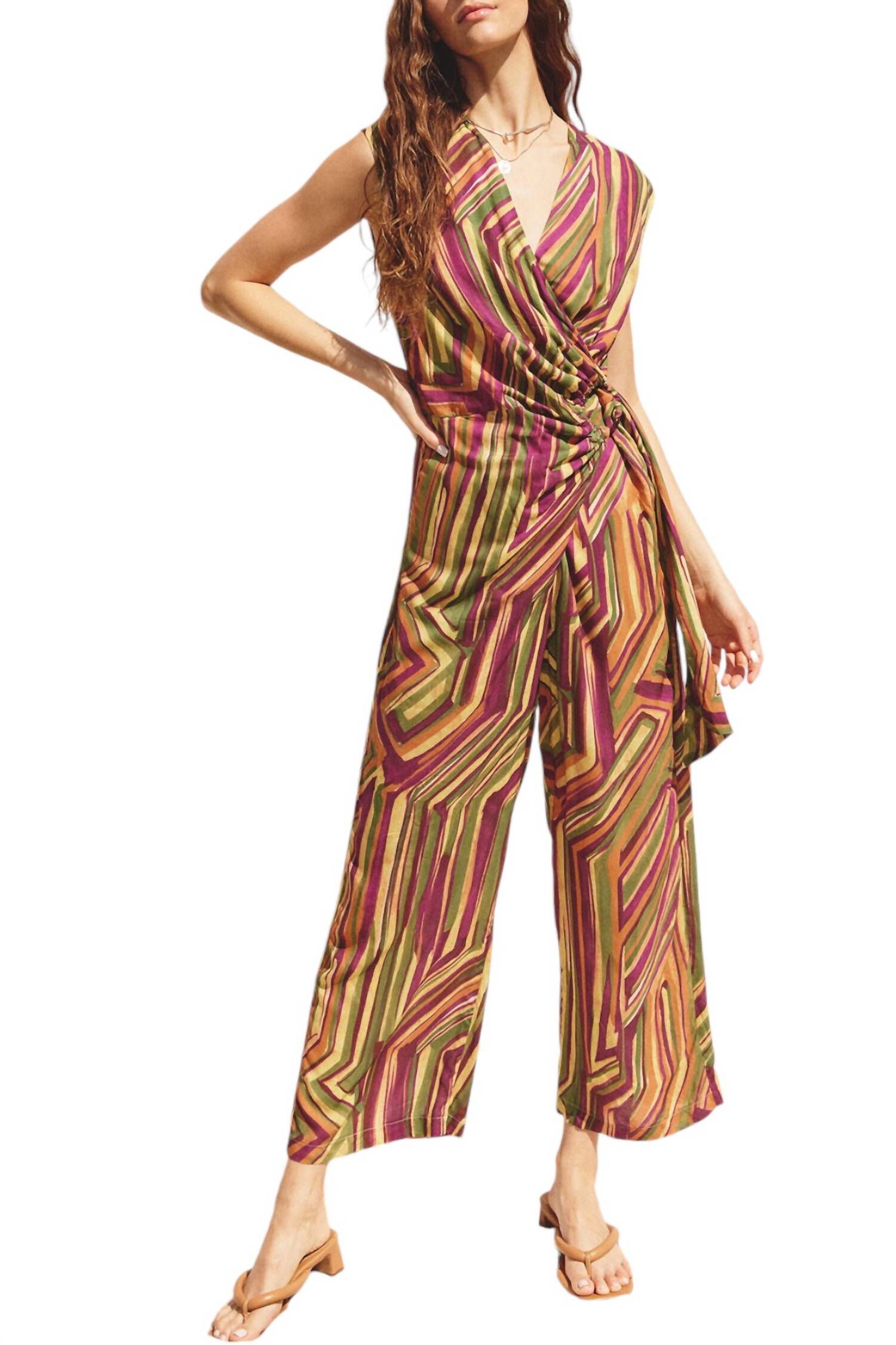 Girls Night Buckle Detail Jumpsuit, Vintage Royale / Navy, alternate image number 1
