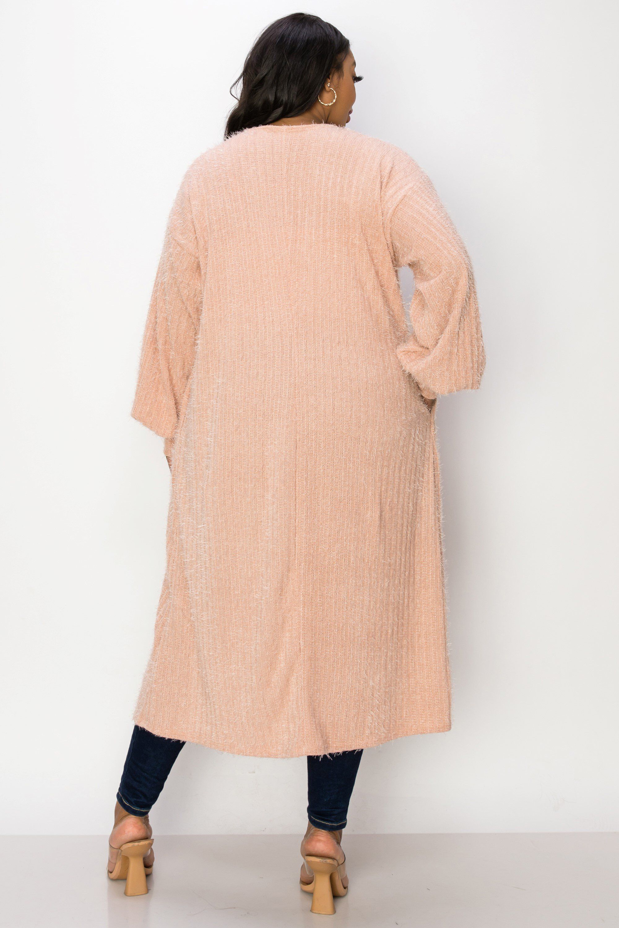 SERILDA FAUX FEATHER CARDIGAN, , alternate image number 5