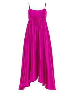 Rachel Raw Silk Midi Dress