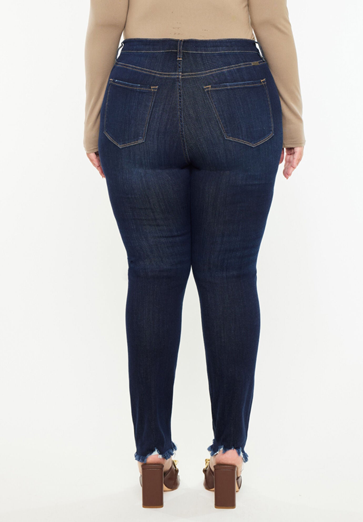 Martha High Rise Super Skinny (Plus Size), Dark Wash / Dark Wash, alternate image number 4