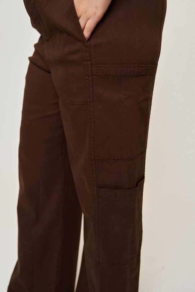 Tara Cotton Tencel Cargo Pant, Espresso / Brown, alternate image number null