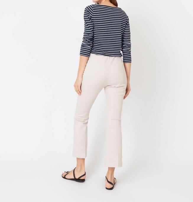 FAYE FLARE CROPPED PANT IN KHAKI STRETCH TWILL, Khaki Stretch Twill / Beige, alternate image number null