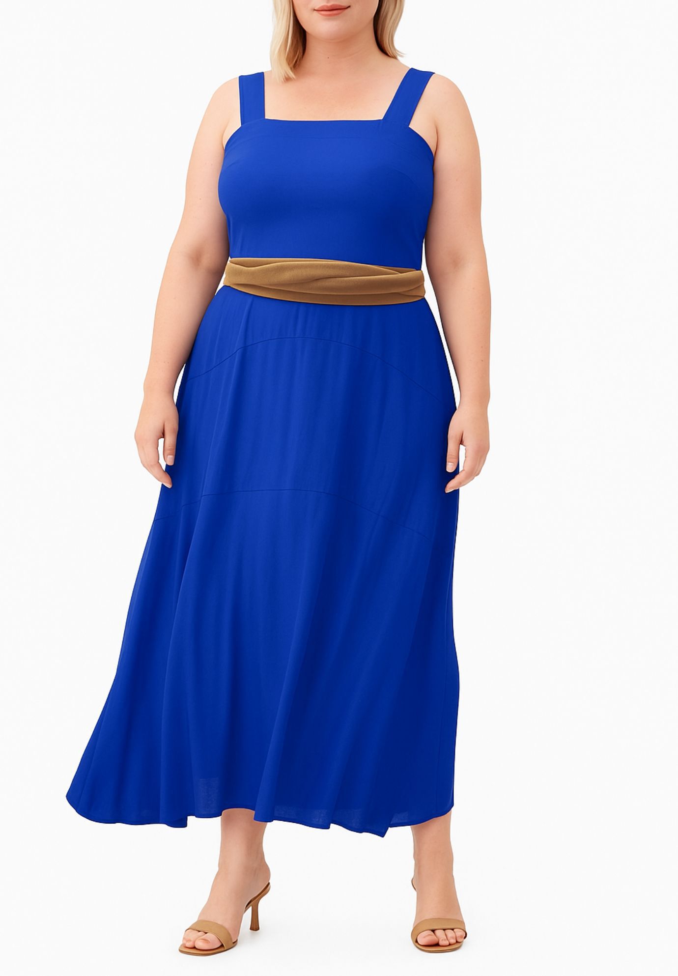 Midi Wrap Belt, Tan / Tan, alternate image number 2