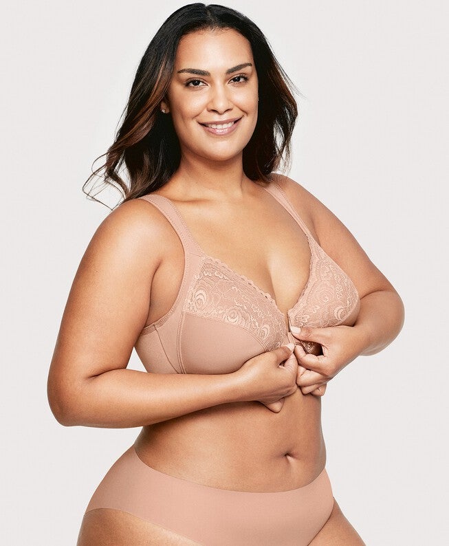 WonderWire Front-Closure Bra, Cappuccino / Taupe, alternate image number 1