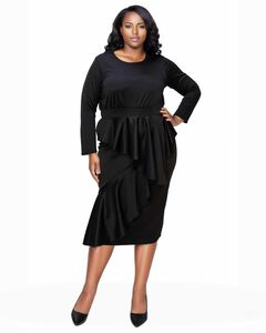 ALEXANDRA RUFFLED BODYCON DRESS