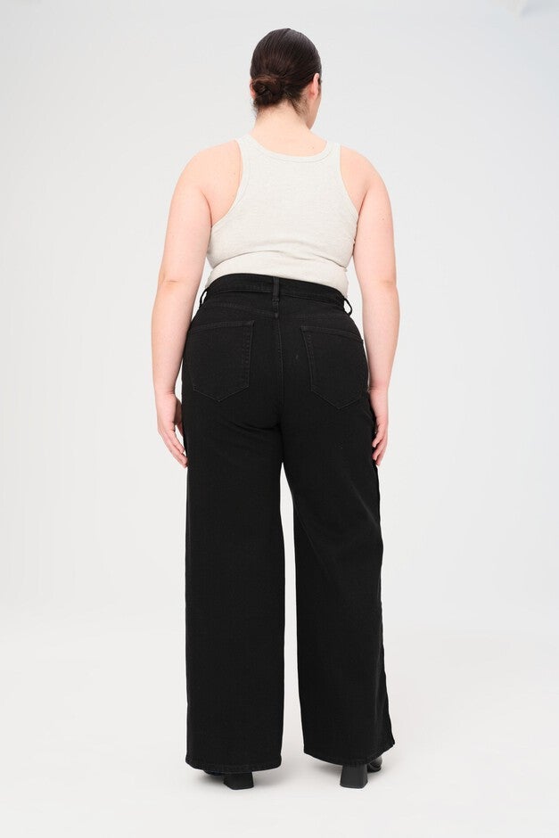NCE PLUS - WIDE LEG JEANS | SNAP OUT OF IT, SNAP OUT OF IT / Black, alternate image number null