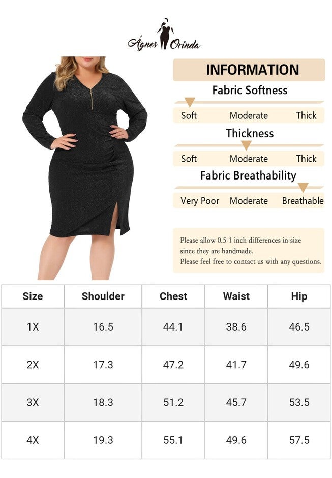 Sparkly Glitter Deep V Cocktail Bodycon Midi Dress, Black / Black, alternate image number 4