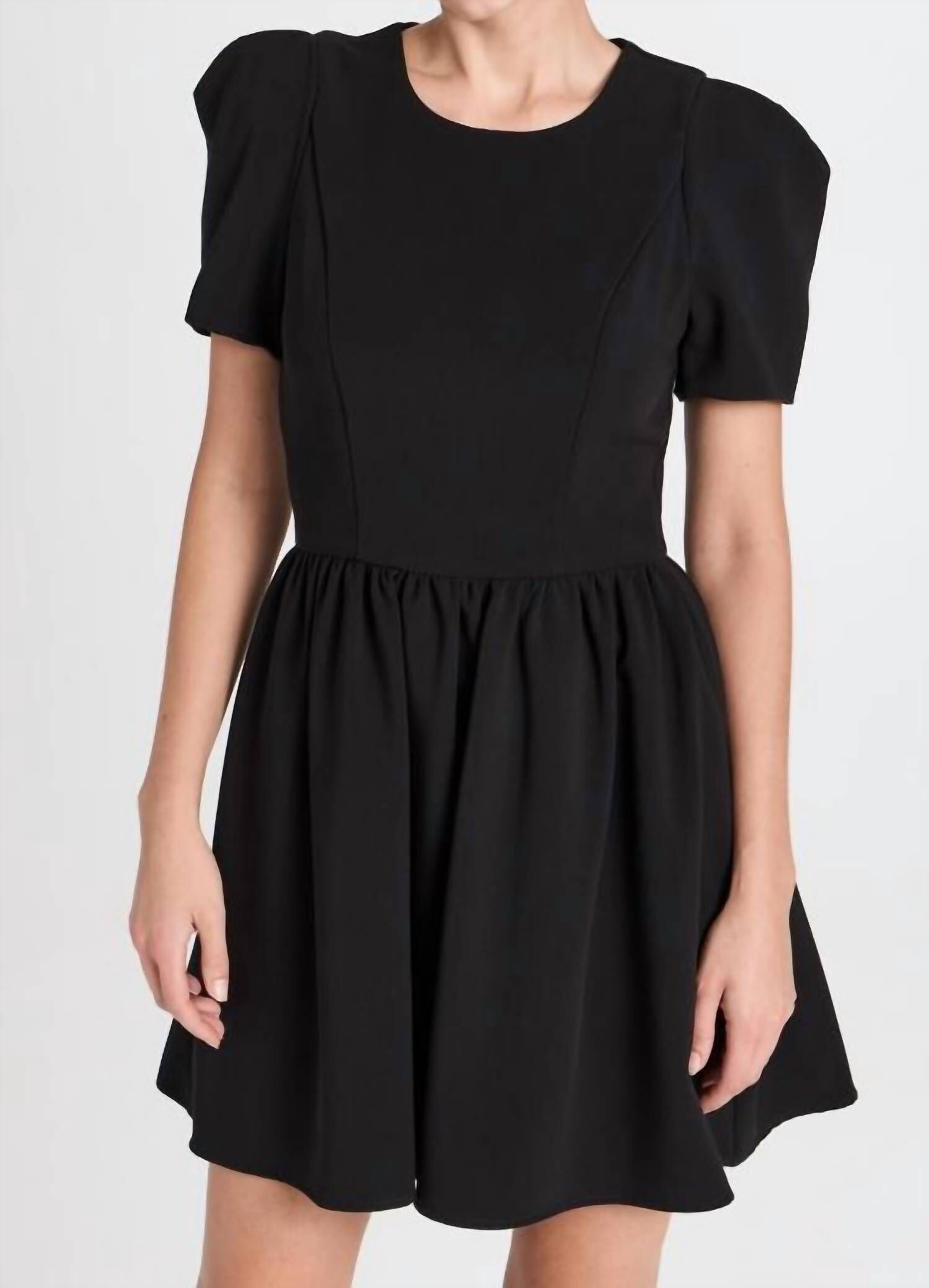 CHADWICK MINI DRESS IN BLACK, Black / Black, hi-res image number 0