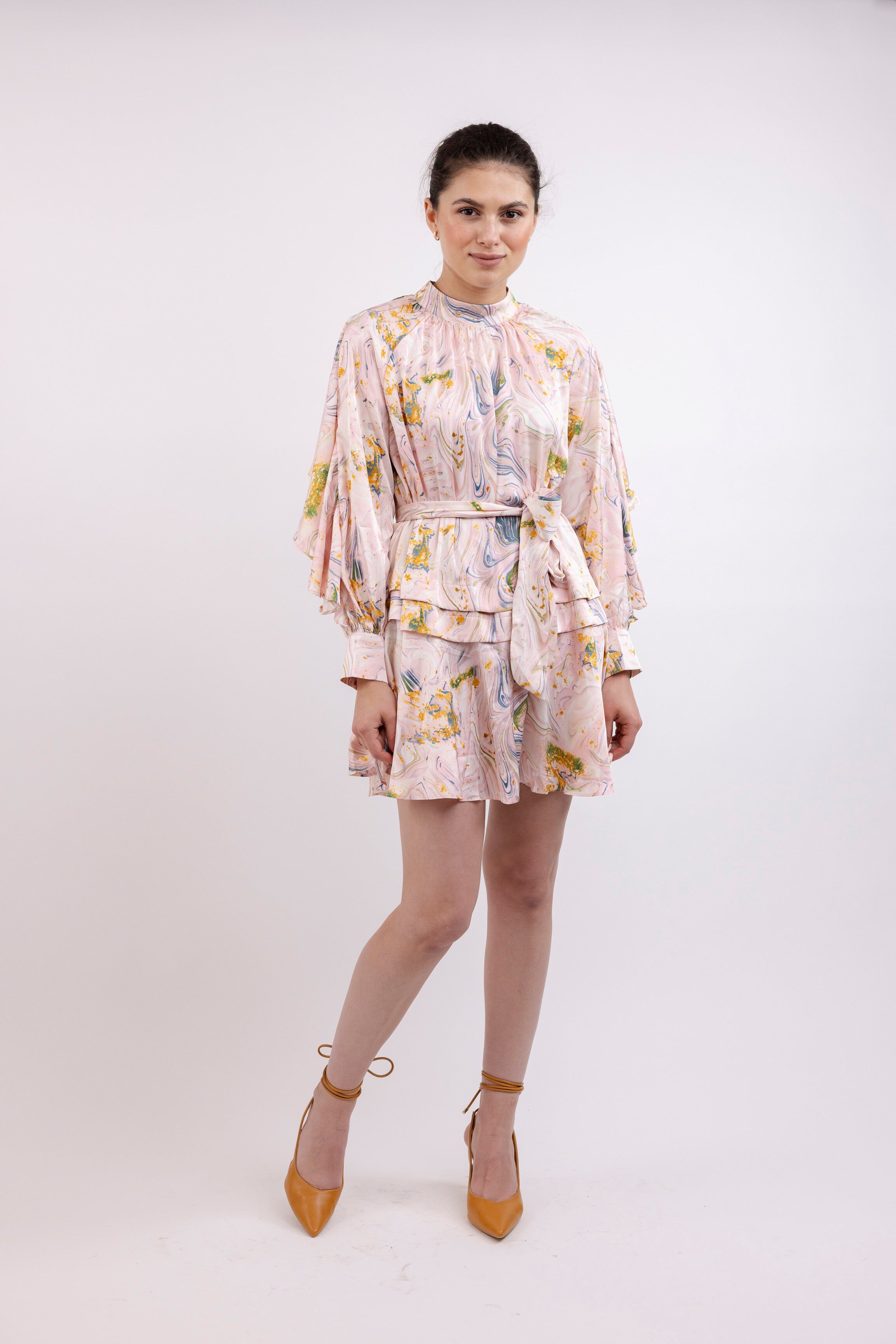 &quot;Kiara&quot; Cotton Blend Floral Knee-length Dress, , alternate image number 5