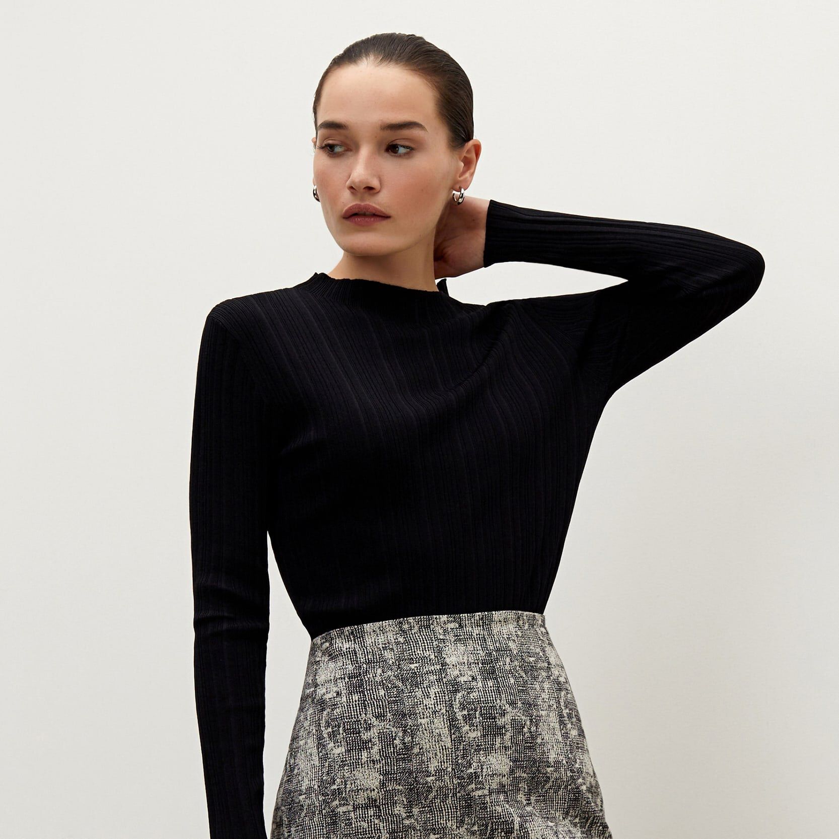 Noho Skirt - Crackle :: Crackle, Crackle / Light Grey, alternate image number 4