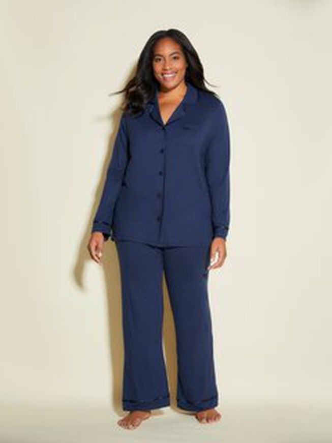 Long Sleeve Top & Pant Pajama Set, NavyNavy / Navy, hi-res image number 0